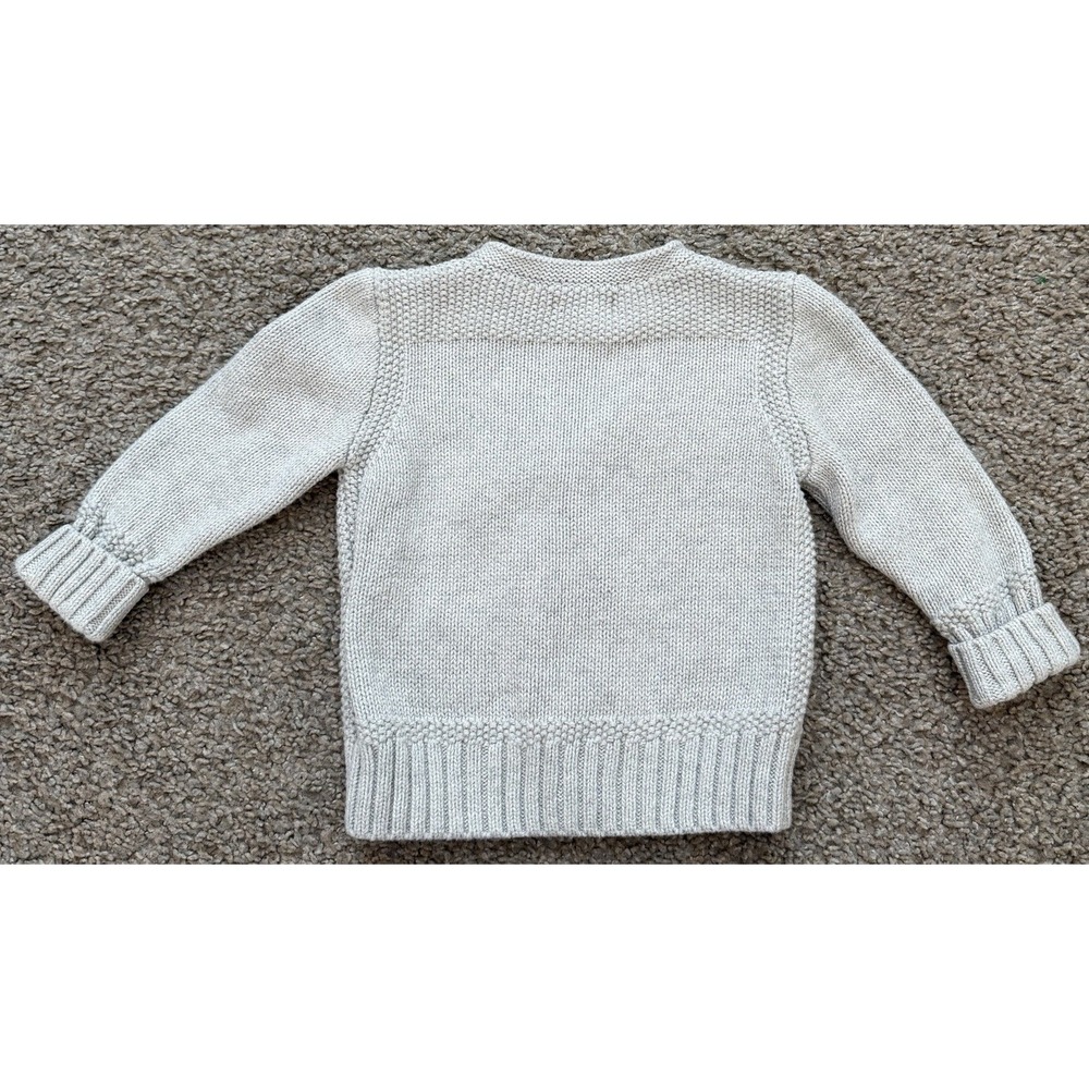 Polo Ralph Lauren Baby Boys Combed Cotton V-Neck Cardigan Gray Size 12 M - Picture 3 of 8